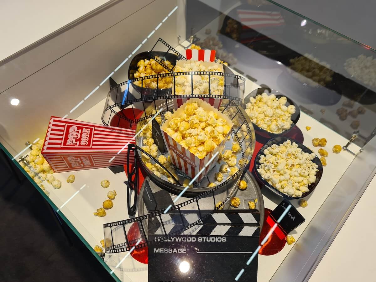 Bioscoop decoratie popcorn-display